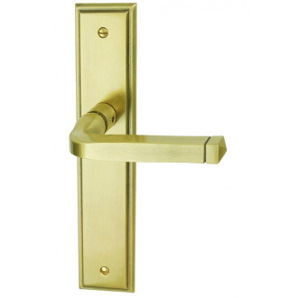 Ensemble sur plaque castillac laiton satiné brionne 195mm bec de cane - v.1019740ls