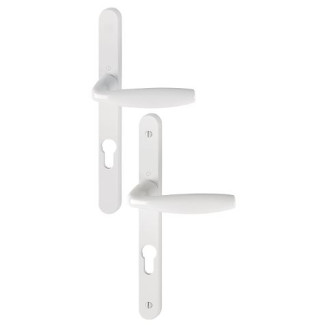 Ensemble de porte sur plaque étroite new-york 1810rh/300lmsgl/1810 hoppe blanc pur pz70 - 3293347