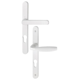 Ensemble de porte sur plaque étroite new-york 099kh/300lmsgl/1810 hoppe blanc pur - 3293988