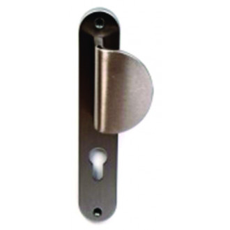 Poignée demi-palière avec bouton aileron clé i avec plot taraudé inox import - 433