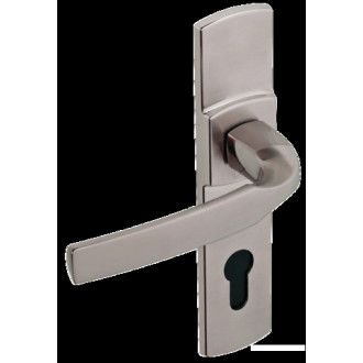 Ensemble de porte sur plaque Artis BEZAULT Entraxe 195mm - Inox brossé - Clé i - 864707