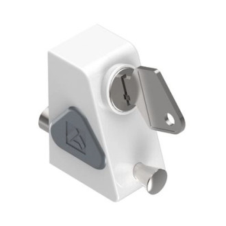 Bloqueur à clé ALMA pour coulissant - Ral 9010 Blanc - 9002-9010