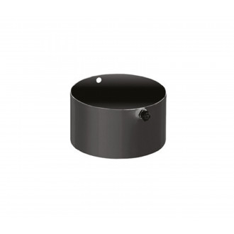 Isotip té 90° + tampon pour tuyau email 0,7 mm - 125 - noir