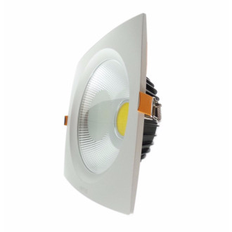 Downlight spot led cob carré convexe 40w 235mm - couleur eclairage au choix