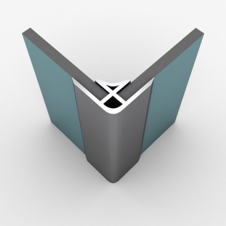 Profilé d’angle chrome pour panneau mural - 15x15x2100 mm – corner mural chrome Aurlane - FAC310