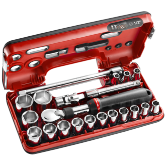 Coffret cliquet extensible + douilles 1/2 6 pans 21 pièces FACOM - SXL.DBOX1PB