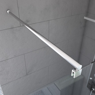 Pack paroi de douche miroir 80cm profile chrome - dim: 80x200cm - freedom 2 mirror 80 + barre de fixation freedom 2 telescopic Aurlane - FAC449