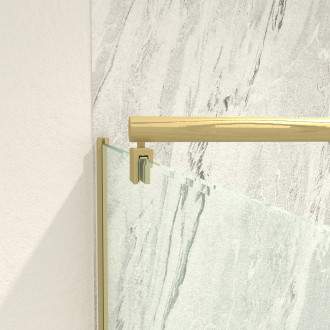 Barre de fixation murale or brosse réglable de 70 à 100cm pour paroi de douche freedom 2 gold Aurlane - FAC917