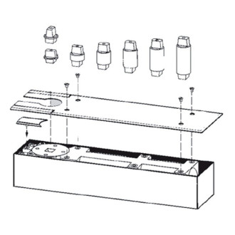 Axe rectangulaire pour BTS75 / BTS84 DORMA - 45200401 