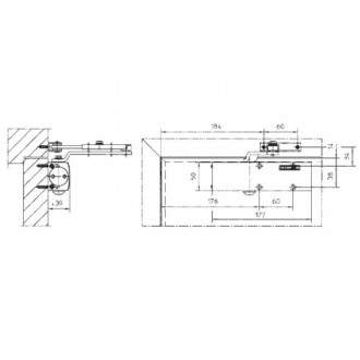 Ferme-porte TS1500 GEZE - bras compas - Argent - 114669 