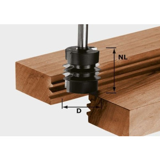 Fraise à abouter HW avec queue de 8mm FESTOOL HW S8 D34/NL32 - 491034