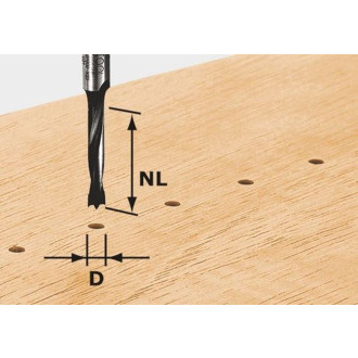 Fraise pour tourillons HW avec queue de 8mm FESTOOL HW S8 D8/30 Z - 491068