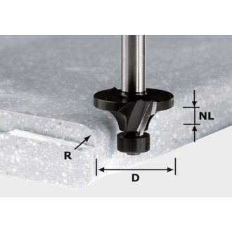 Fraise à moulurer hw avec queue de 12 mm festool hw r3/d22 ss s12 - 492681