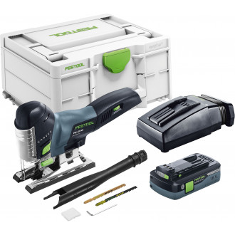 Scie sauteuse sans fil festool carvex psc 420 ebi-plus - avec batterie 18v 4.0 ah et chargeur - 576525