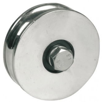 Roue à gorge ronde AVL Ø80 mm 1 roulement à bille - Charge 200 kg - Vis 12x50 mm - 914080A