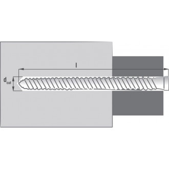 Boîte 50 vis fixation directe rx 7.5x100 mm scell-it - tête ronde fine - 6 pans creux - rx100