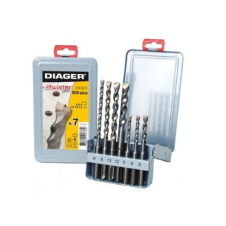Coffret 7 forets béton DIAGER SDS+ - 105D