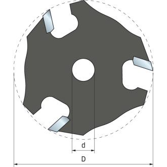 Couteau à rainurer FREUD - Ø50,8 H3,2 AL8 Z3 - F03FR02019 -56-10808P