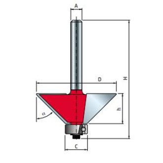 Mèche à chanfreiner FREUD - Ø33 H11,5/54 Q8 Z2 - F03FR01915 -40-10408P