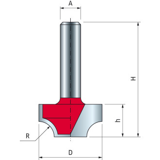 Mèche pour rainure quart de rond FREUD - Ø24,7 H12,7/44,7 Q8 Z2 - F03FR01873 -39-20908P