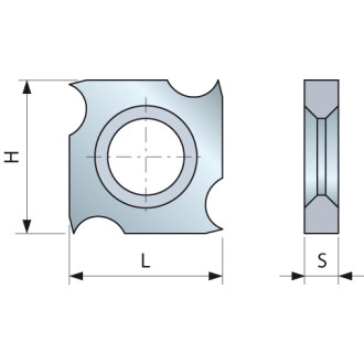 Plaquette jetable crochet 18x18x2,9 - F03FH02877 -CG03MAB310