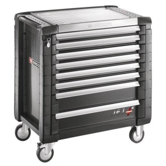 Servante d'atelier de couleur noir jet+ 8 tiroirs  4 modules par tiroir  jet.8gm4pb