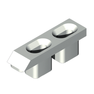 Gâche alu blanc la croisee ds - 2227-036