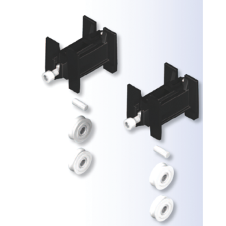 Kit 2 chariots simple galet rénovation LA CROISEE DS pour coulissant alu - 4534             