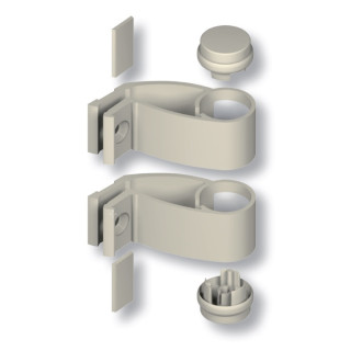 Kit support poignée diva x la croisée ds ø 35 - blanc 9010 b8 - ds7318-036