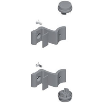 Kit support poignée diva xi la croisée ds ø 35 - noir 9005 b3 - ds7328-013