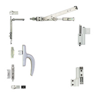 Kit Oscillo-battant complet Galicube 1V FAPIM à crémone Nefer midi - Compas court 402 à 750 mm - Blanc 9010 - 1330AA_32