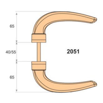 Béquille double horus 2051i fapim carré 8 mm - blanc 9016 - 2051_qx