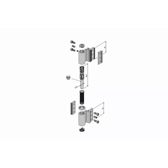 Paumelle Velox Top alu 5500I FAPIM 2 lames EL 17mm - Noir 9005 - 5520_37