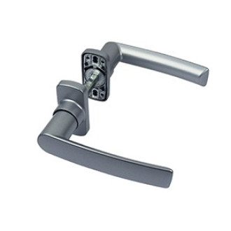 Béquille double Hera FAPIM Carré de 8 - Profil 40 à 55 mm - gris argent -  2041I_G6