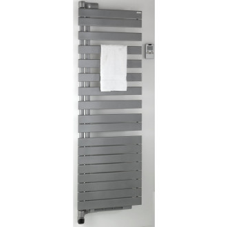 Radiateur sèche-serviettes pivotant REGATE Twist + Air électrique - Puissance 750 + 1000 W - H 1344 mm - pivot à gauche - BLANC