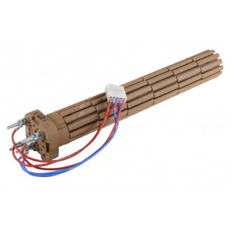 Résistance stéatite 2400W Ø47 tri cablée tête carrée - Résistance stéatite 2400W Ø47 tri cablé tête carrée