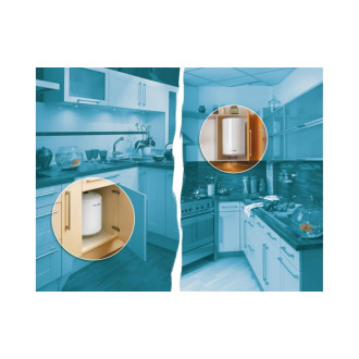 Chauffe eau électrique blindé petite capacité ristretto - monophasé - 15l compact sur évier