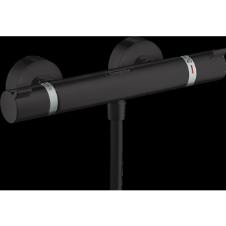 Mitigeur Thermostatique douche HANSGROHE Ecostat  noir mat - 13116670