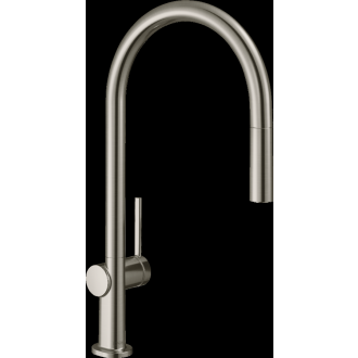 Mitigeur de cuisine HANSGROHE Talis M54 , avec douchette extractible 1 jet aspect acier inox - 72802800