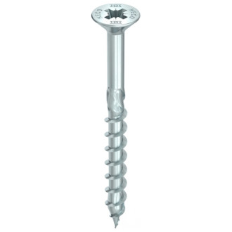 Vis HECO-Topix-Plus - Ø5x120mm - Tête Fraisée à poches de fraisage - Filetage Partiel - T20 - Boite de 100 - 60988