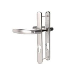 Ensemble de porte-fenêtre plaque étroite Atlanta 1530/300LMSGL HOPPE Argent Clé i - ép.88/97 - 3303867