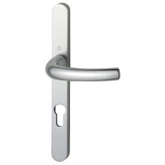 Ensemble tokyo plaques etroites argent pour porte 53 à 57mm 1710rh/300lmsgl hoppe