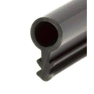 Joint tubulaire S357 PVC Noir KISO - Rainure 3mm feuillure 5mm - 100 mètres - S357