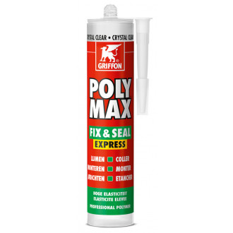 Colle de montage et mastic d étanchéité POLY MAX FIX - SEAL EXPRESS - Cartouche 425 g - Blanc