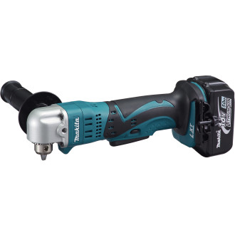 Perceuse visseuse d'angle 18 v li-ion 5 ah ø 10 mm à clé makita - 2 batteries, chargeur, coffret - dda350rtj