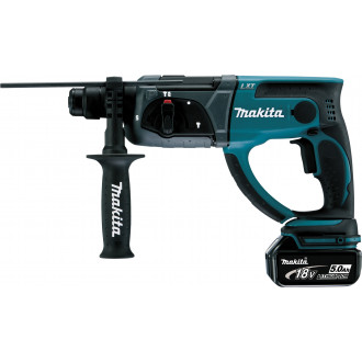 Perfo-burineur sds-plus 18 v li-ion 5 ah 20 mm  makita - 2 batteries, chargeur, coffret - dhr202rtj