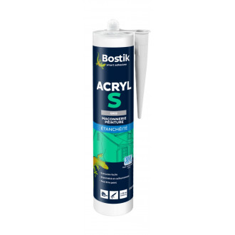 Mastic acrylique bostik acryl s - gris - cartouche 310 ml - 30613664