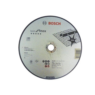 Disque BEST à tronçonner BOSCH à moyeu plat Spécial inox 230X2.5 MM - 2608603508