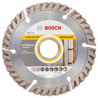 Disque à tronçonner diamanté universel bosch 115 x 22.23 mm - 2608615057