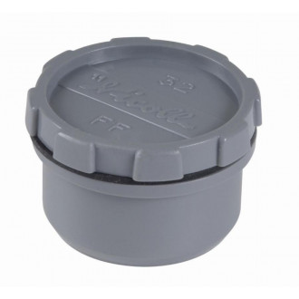 Tampon de visite mâle-femelle NICOLL + bouchon - PVC gris - Ø 40 mm - FH